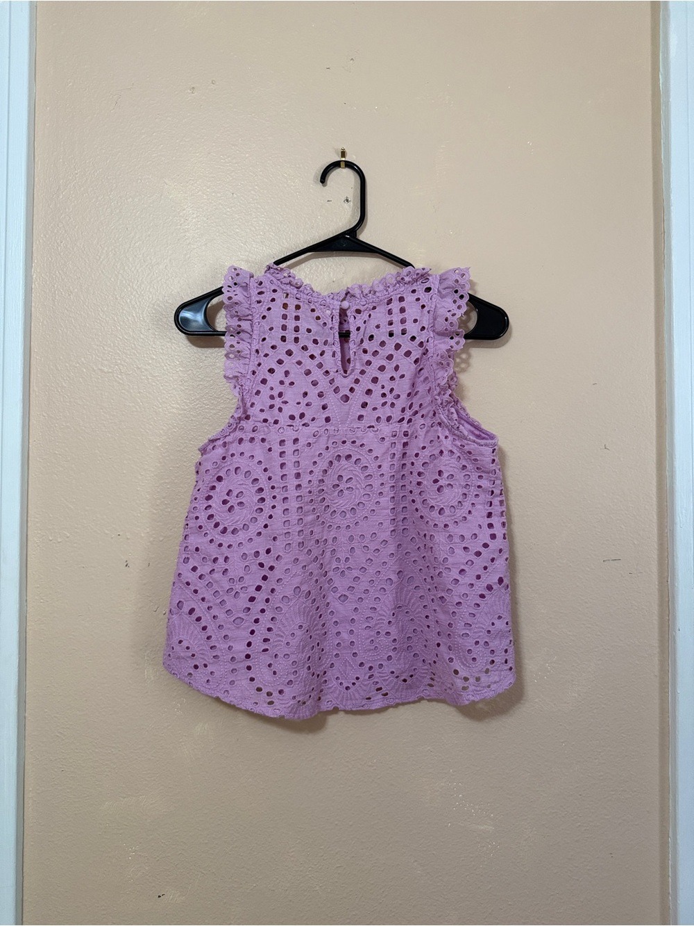 Gypsy and Gold Purple Eyelet Lace Sleeveless Top, Size S - Picture 4 of 10